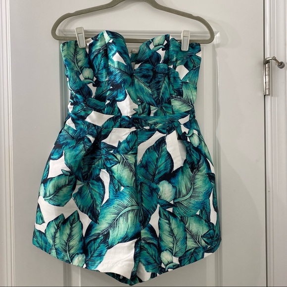 vestique Pants - Palm Leaf Romper